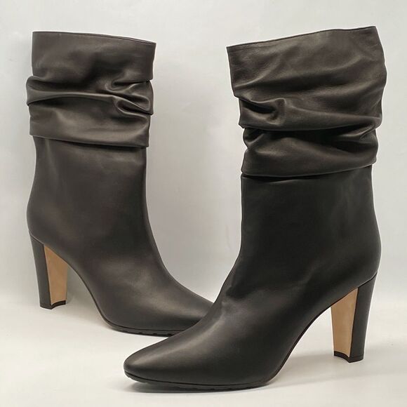 Manolo Blahnik Calasso 90MM Ruched Leather Boots size 42 - Picture 11 of 16